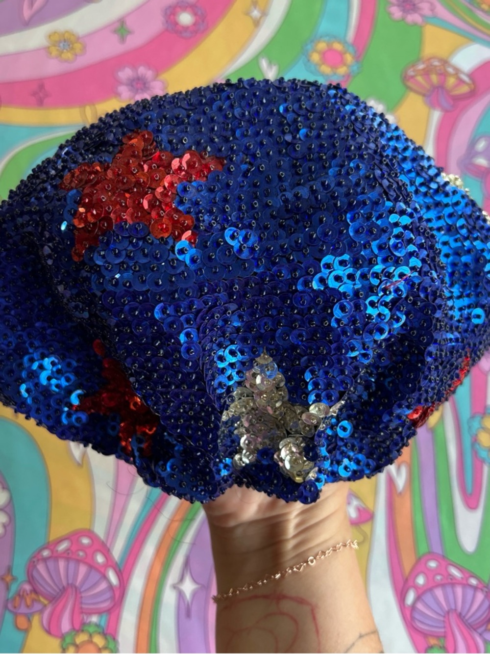 sequin hat ❤️⭐️💙 - Picture 3 of 5